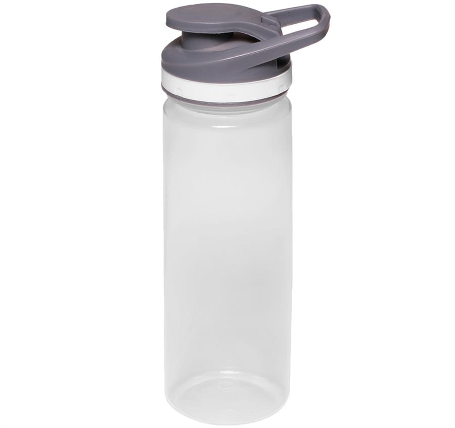 Plastic Sports Water Bottles with Flip Lid - Clear