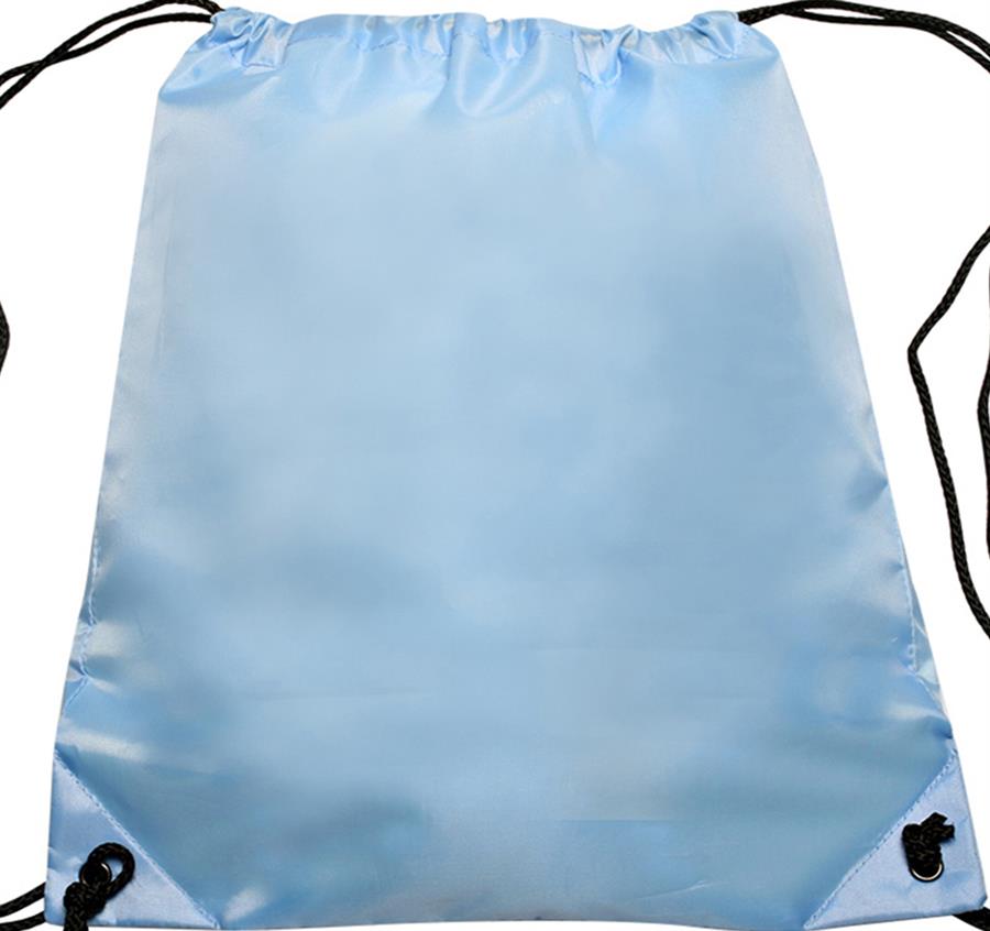 Classic Polyester Drawstring Bags - Carolina Blue