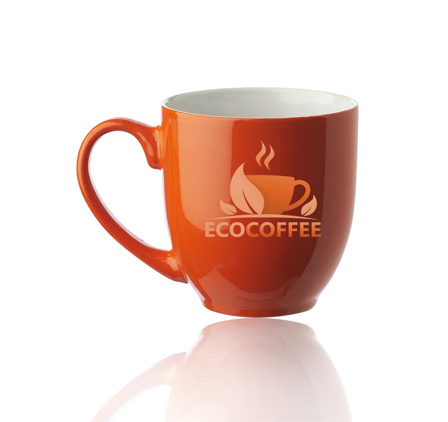 Fluorescent Bistro Personalized Mugs 16 oz. - Orange