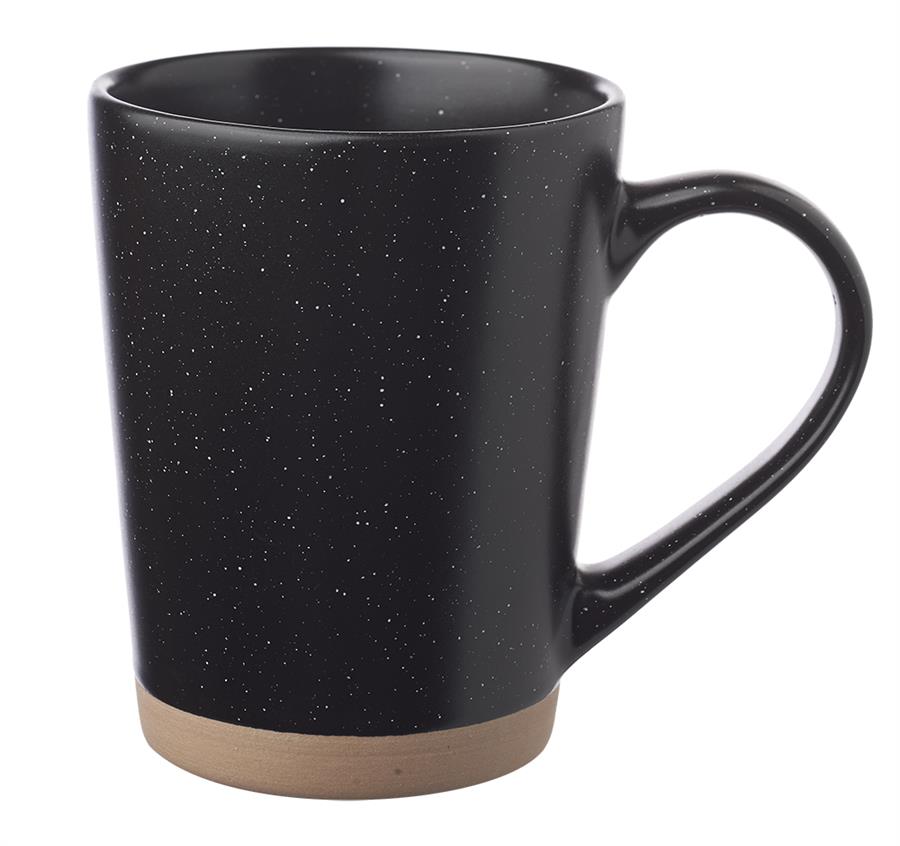Nebula Speckled Clay Coffee Mugs -16 oz - Black
