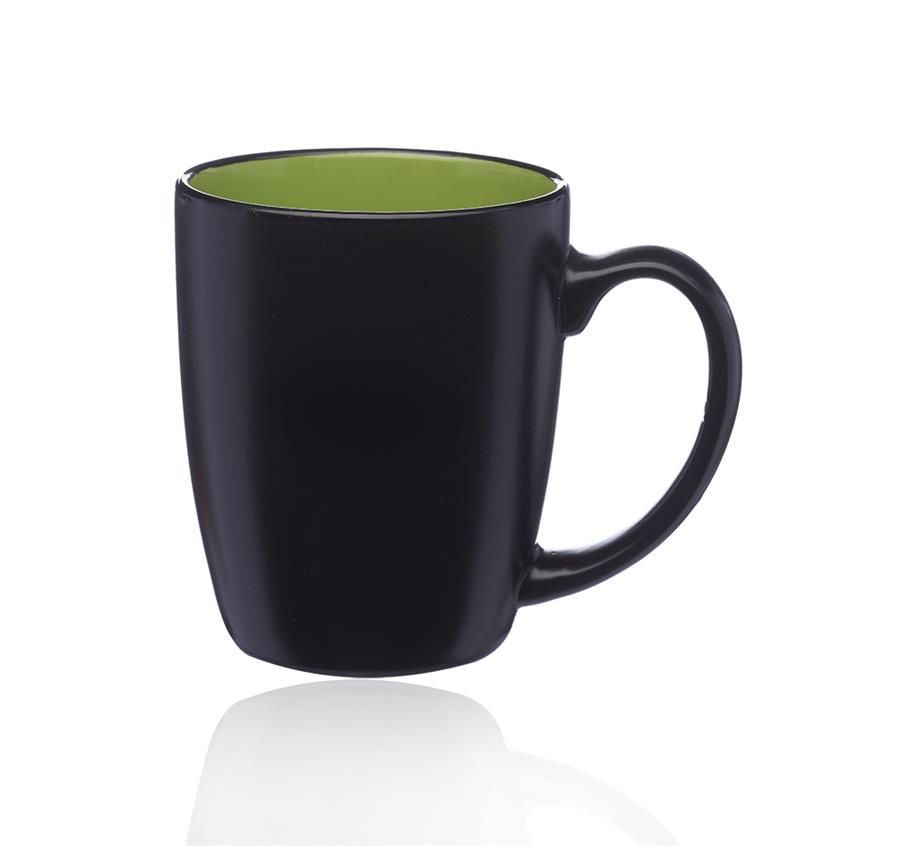 Java Two Tone Coffee Mugs 12 oz. - Lime