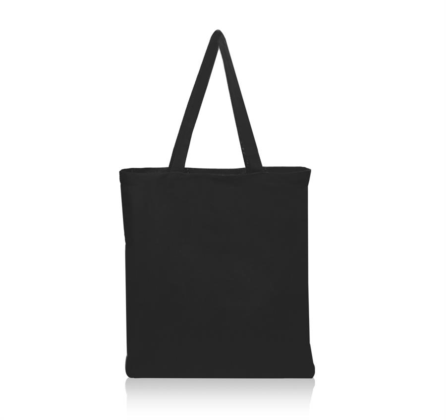 Cotton Canvas Tote Bag - 4oz - Black