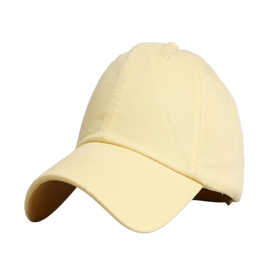 Garment Washed Cotton Hat - Yellow