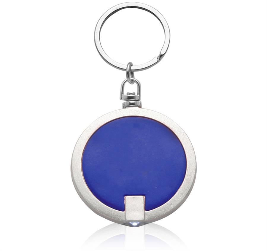 Round LED Keychain - Blue