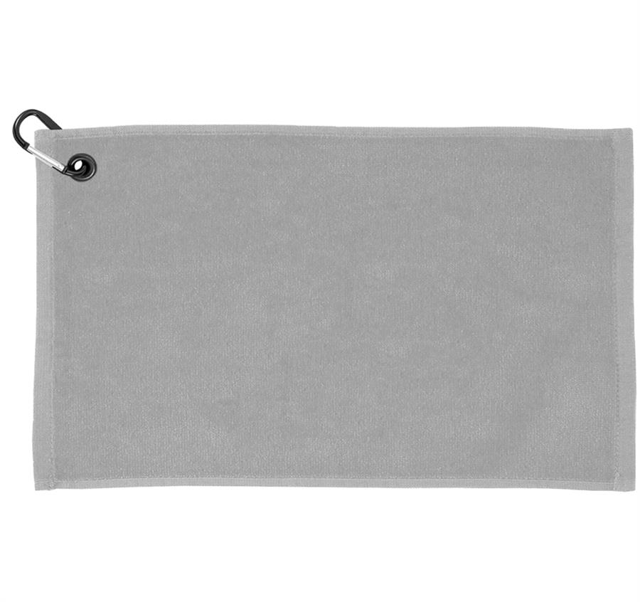 Terry Velour Colored Golf Towel - Grey