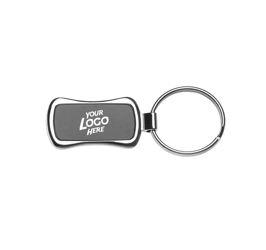 Black Chrome Metal Keychain