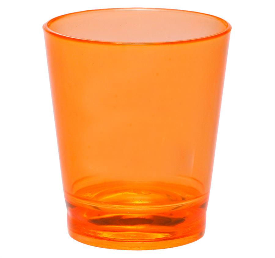 Translucent Plastic Shot Glasses - Orange