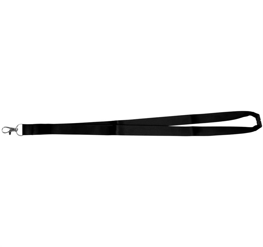 USA Made Dye-Sub Lanyard with Safety Breakaway - Black