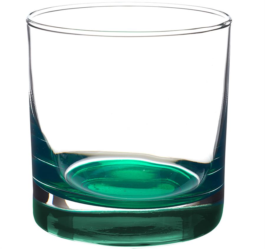 Heavy Base Whiskey Glasses - 9.5 oz - Green