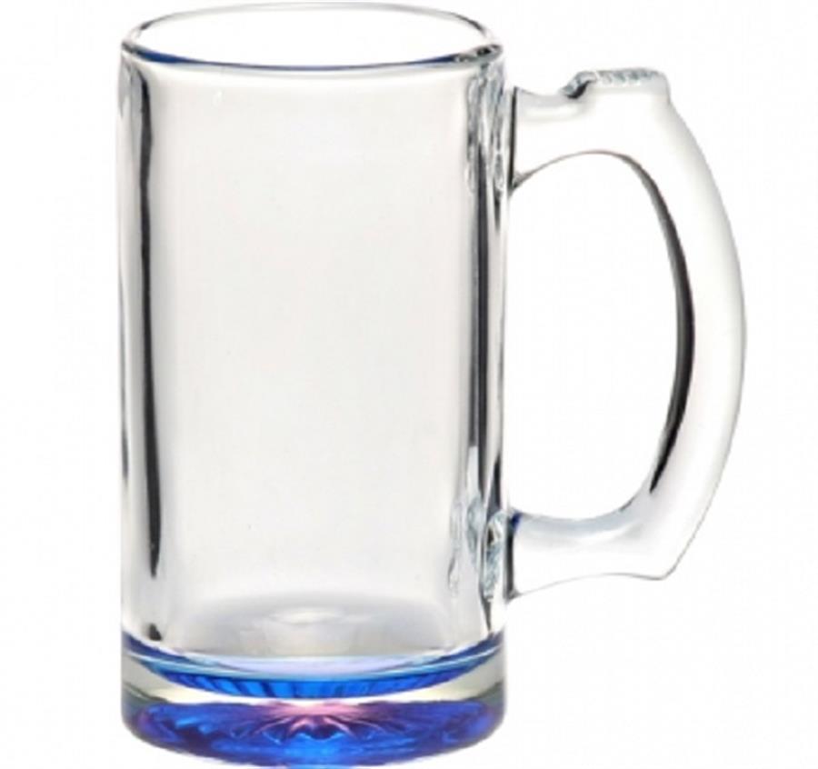 Libbey Groomsmen Glass Beer Mugs - Blue
