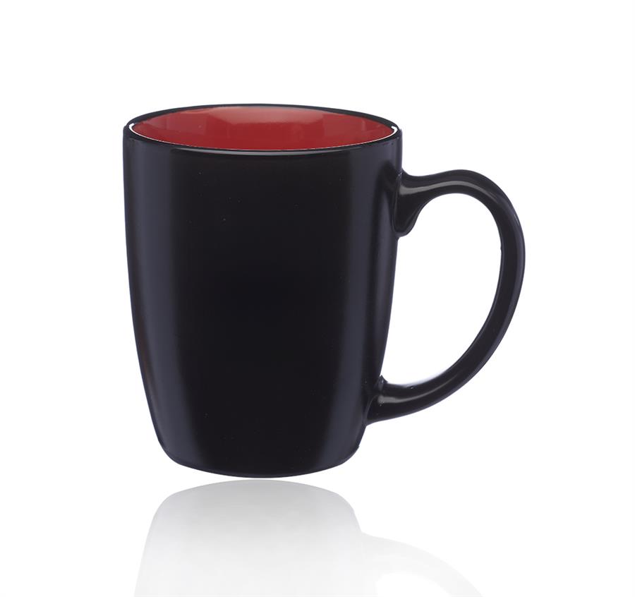 Java Two Tone Coffee Mugs 12 oz. - Red