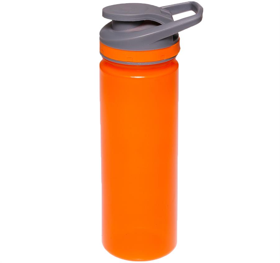 Plastic Sports Water Bottles with Flip Lid - Orange