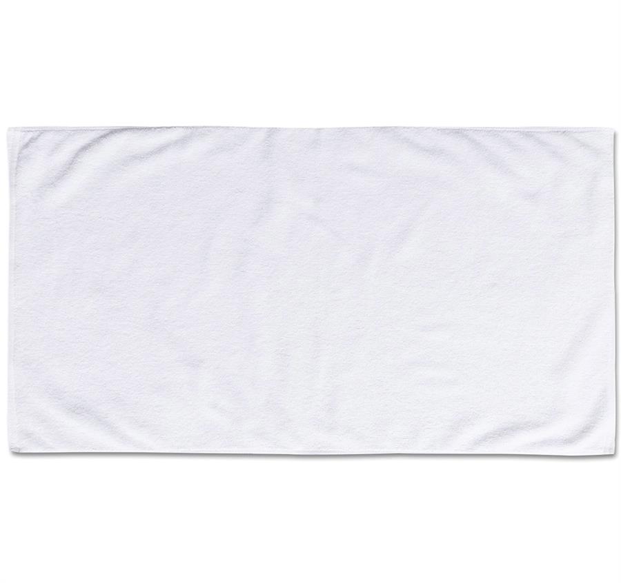 Dye Sublimated Large Beach Towel - White