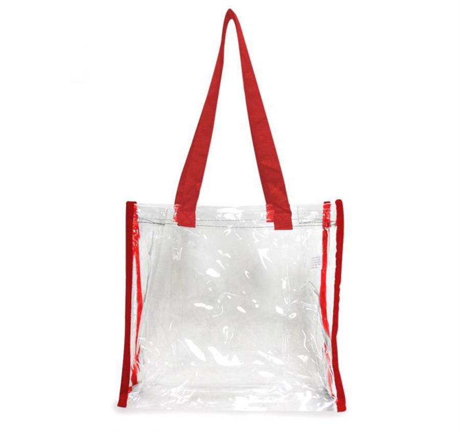 Clear Tote Bag - Red