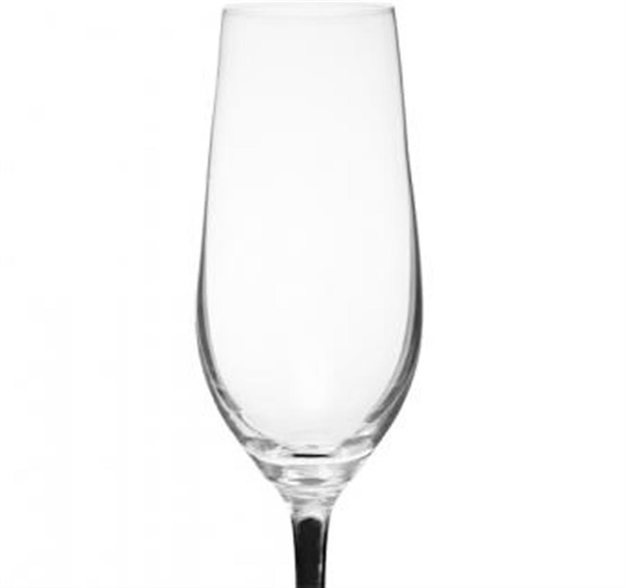 Lead Free Crystal Champagne Glasses - Black