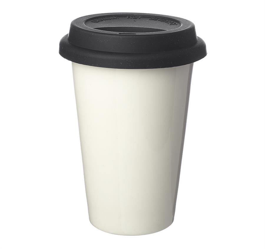 Double Wall Ceramic Custom Tumblers 11 oz. - Black