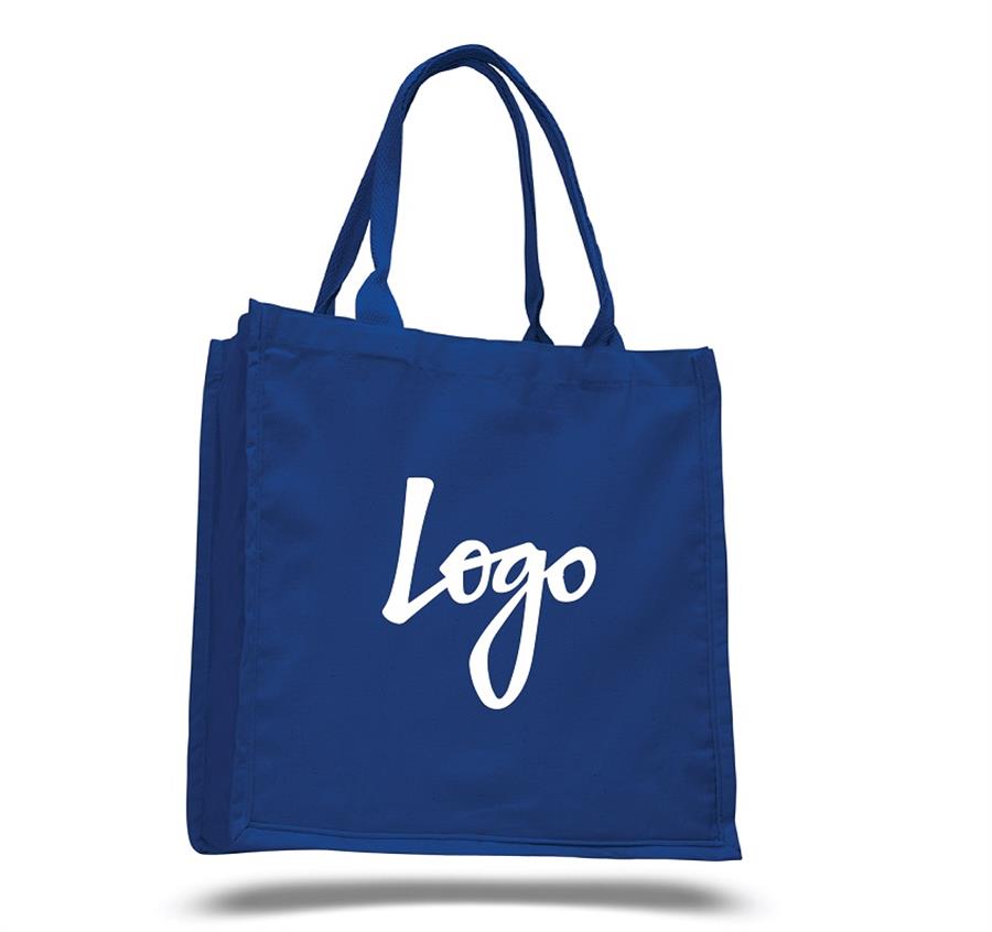 Fancy Cotton Shopper Bag - Royal