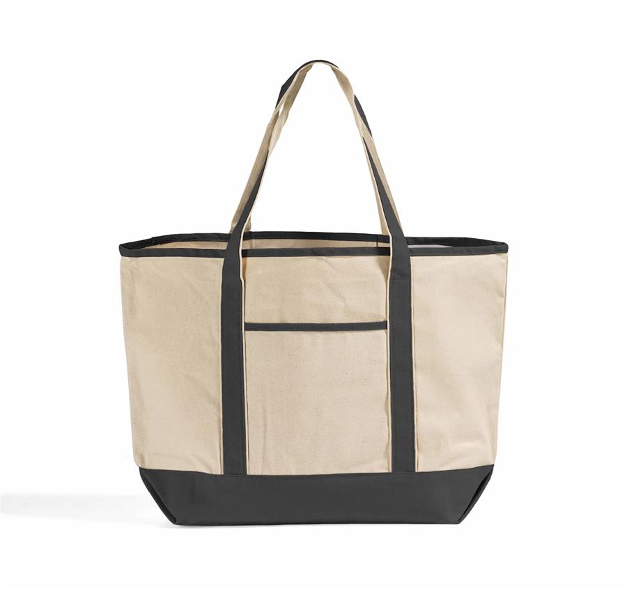 Jumbo Deluxe Canvas Tote Bag - Black