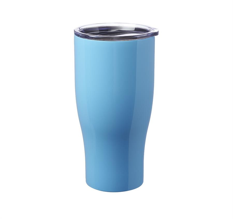Stainless Steel Grip Travel Mugs - 27 oz - Light Blue