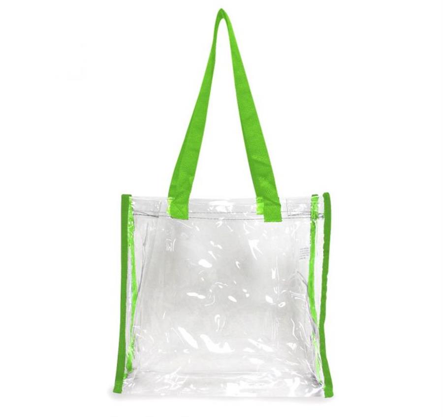 Clear Tote Bag - Lime Green