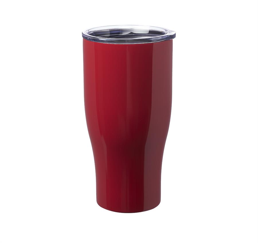 Stainless Steel Grip Travel Mugs - 27 oz - Red