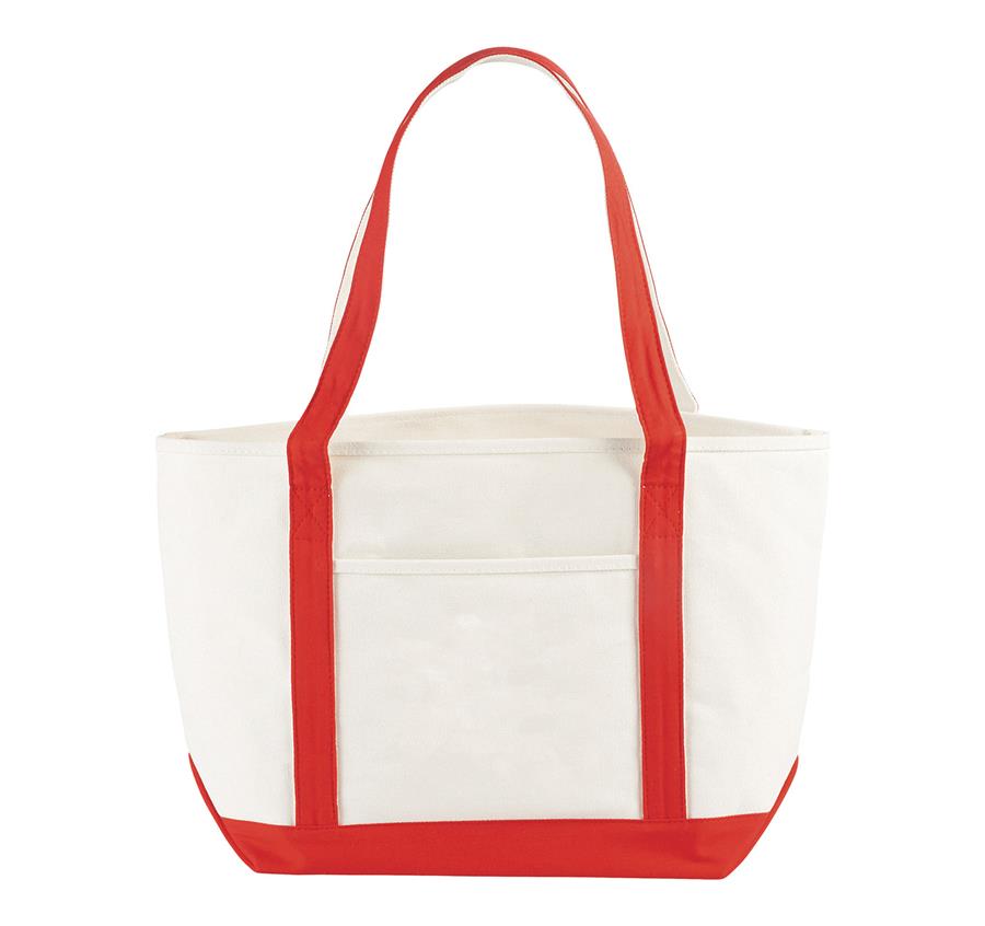 18 oz. Nautical Cotton Canvas Boat Bag - Red