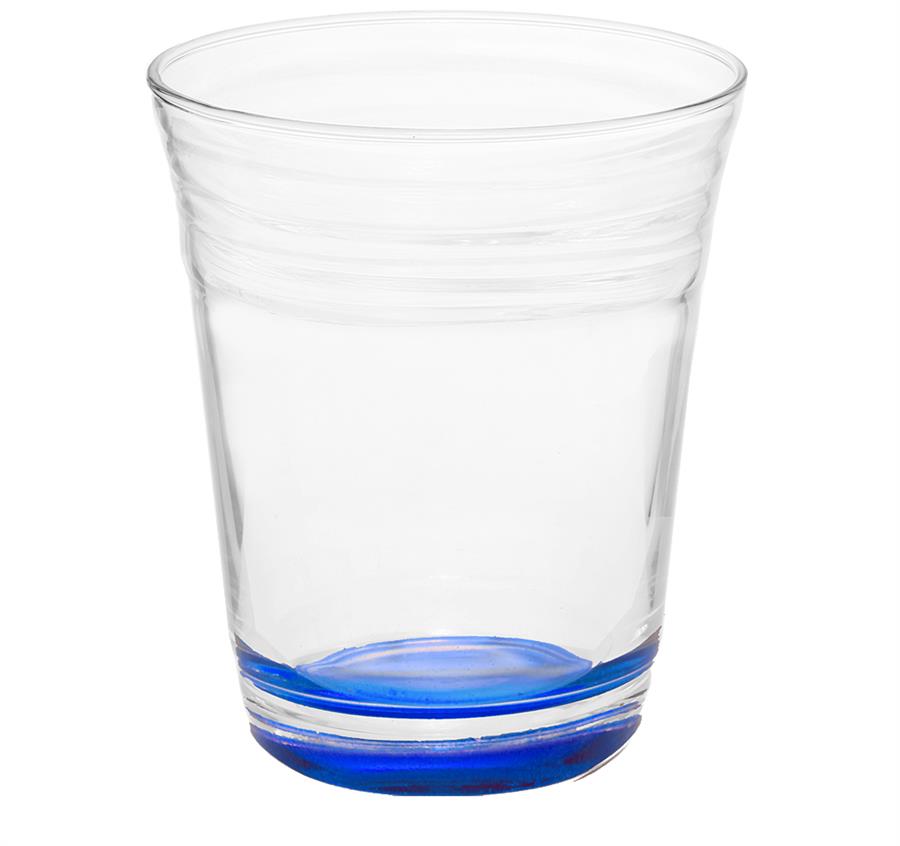 ARC Clear Glass Pint Cups - Blue