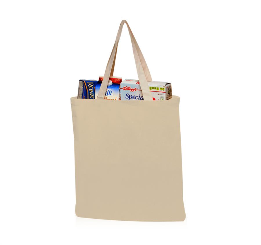 Cotton Canvas Tote Bag - 4oz - Natural