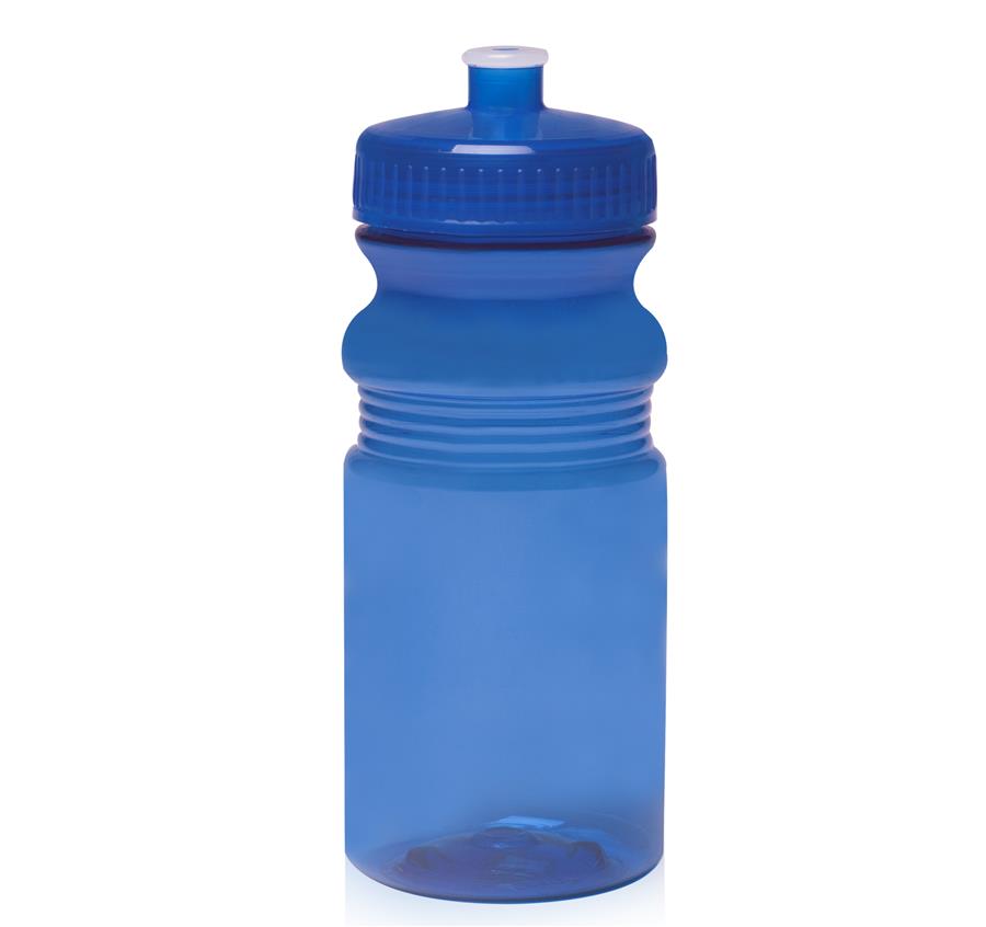 Push Cap Bike Water Bottles 20 oz - Blue