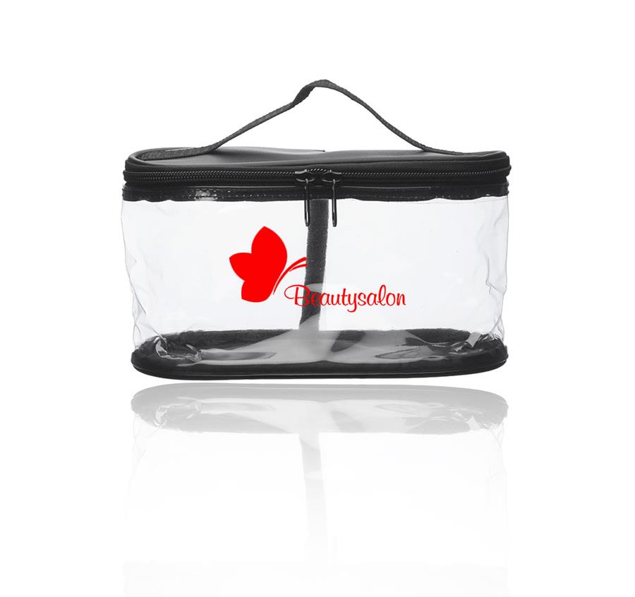 Clear PVC Cosmetic Travel Bags with Handle - Clear