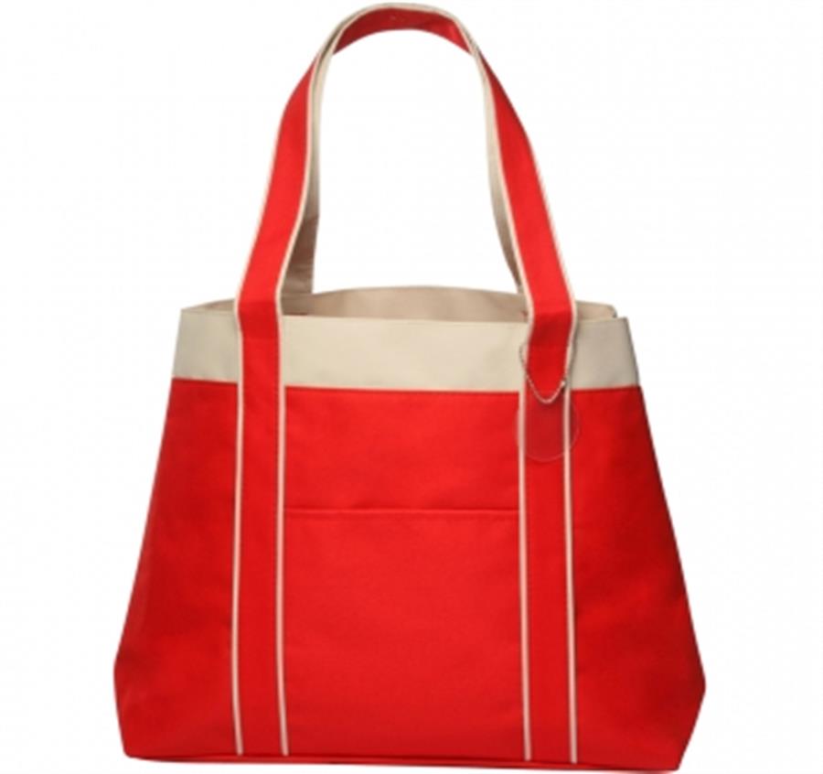 Donna Polyester Tote Bags - Red