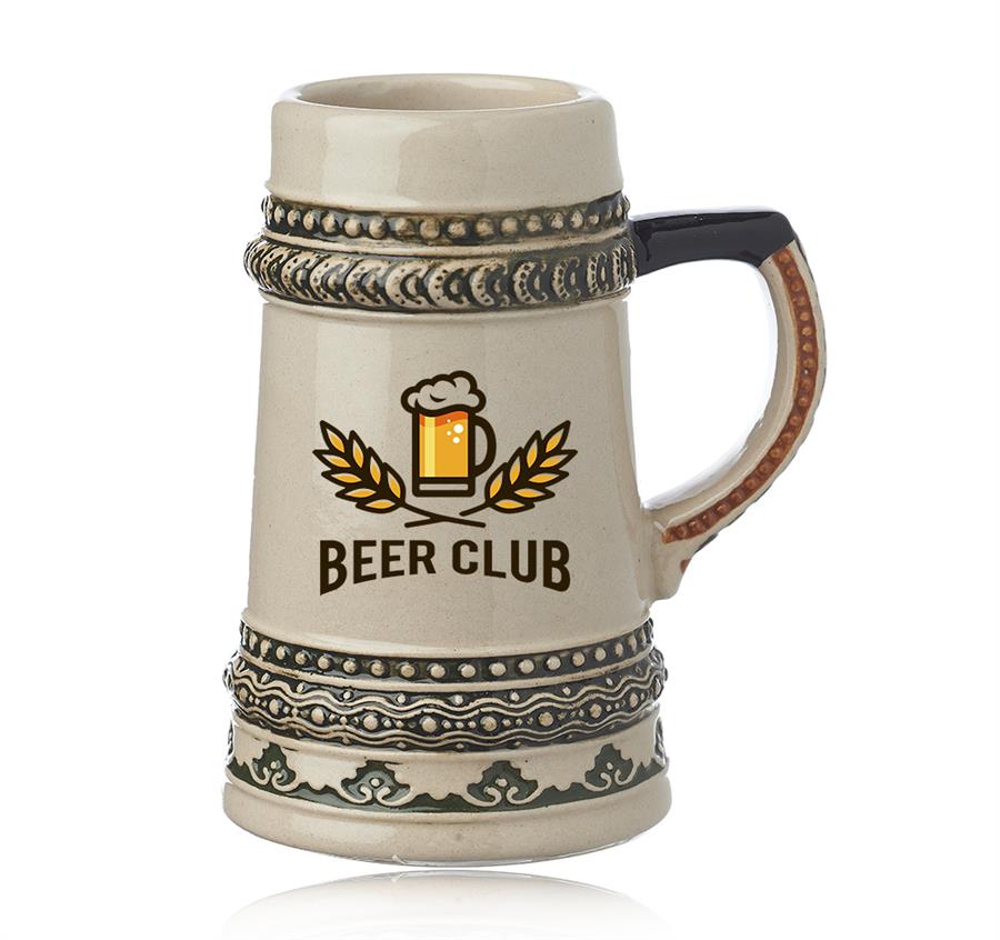 Bremen Mini Ceramic Beer Mug Shooters 2 oz. - Natural