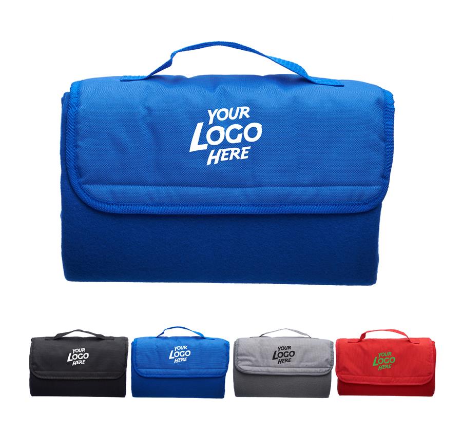 Solid Colored Roll Up Picnic Blanket
