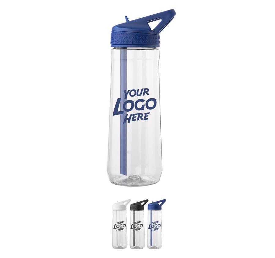 Fitness Plastic Water Bottle with Sip Straw 30 oz.