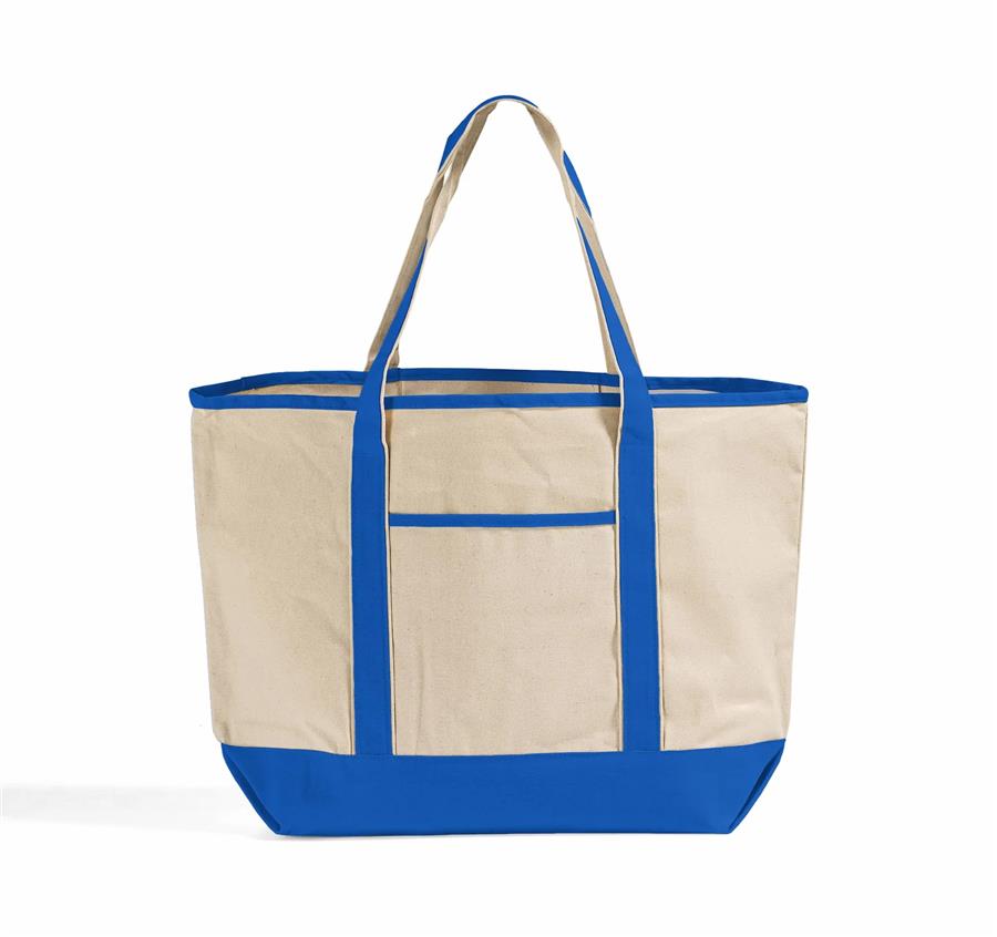 Jumbo Deluxe Canvas Tote Bag - Royal
