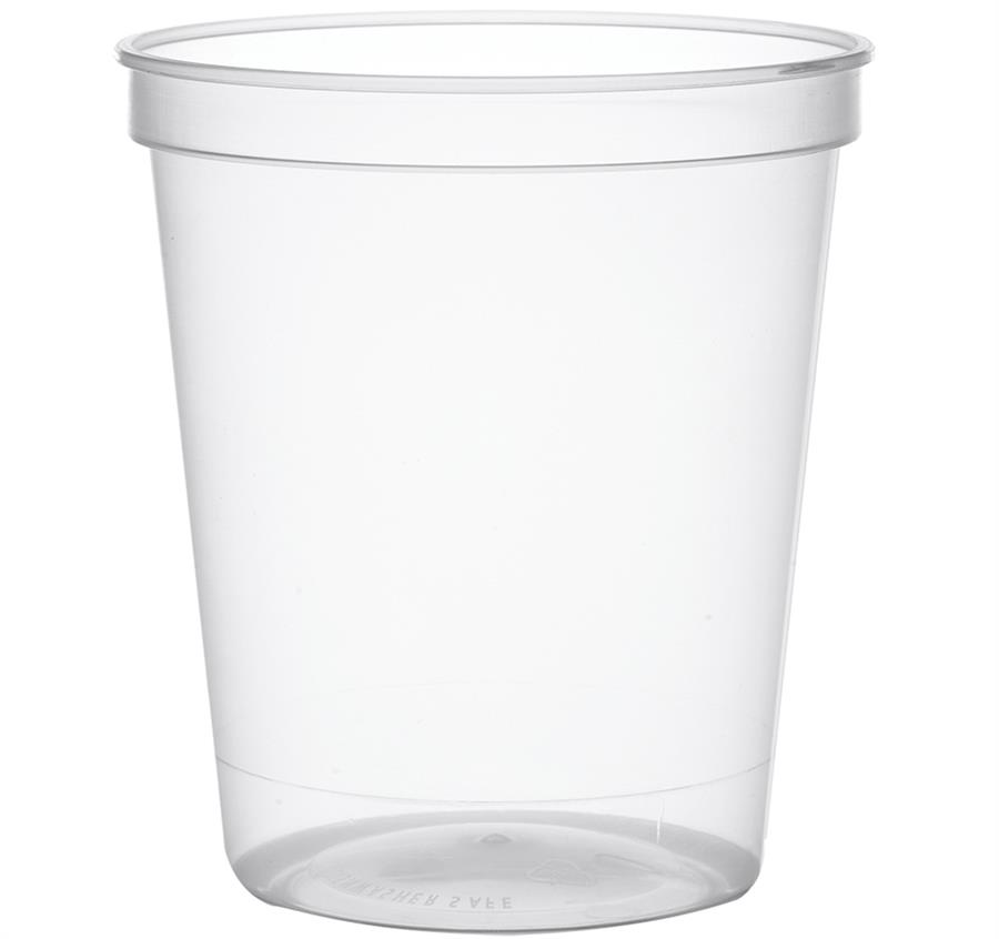 Reusable Plastic Stadium Cups. 16 oz - Clear