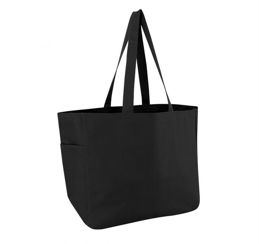Polyester Large Tote Bag - Black