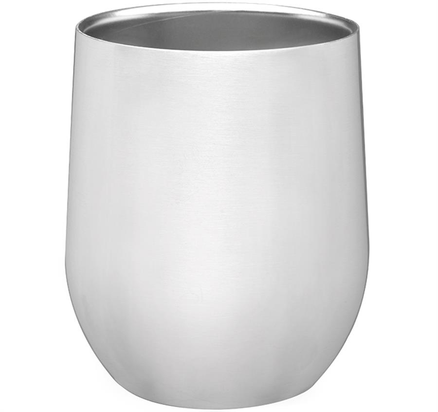 Stainless Steel Stemless Wine Glasses - Silver