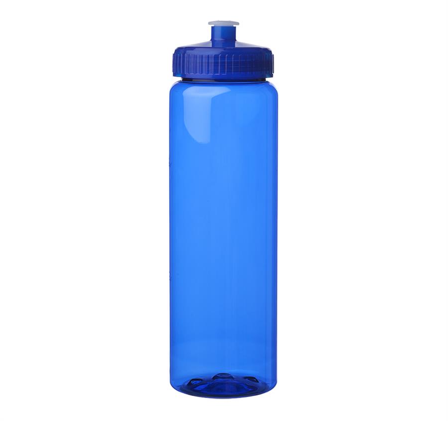 Poly-Clear Plastic Water Bottles 32 oz. - Blue