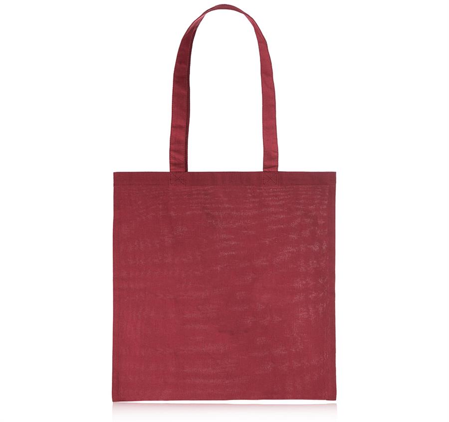 Recycled Solid Cotton Tote Bags - Red