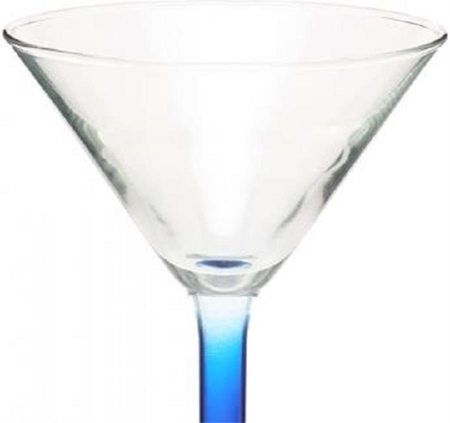Libbey Salud Grande Wedding Martini Glasses - Blue