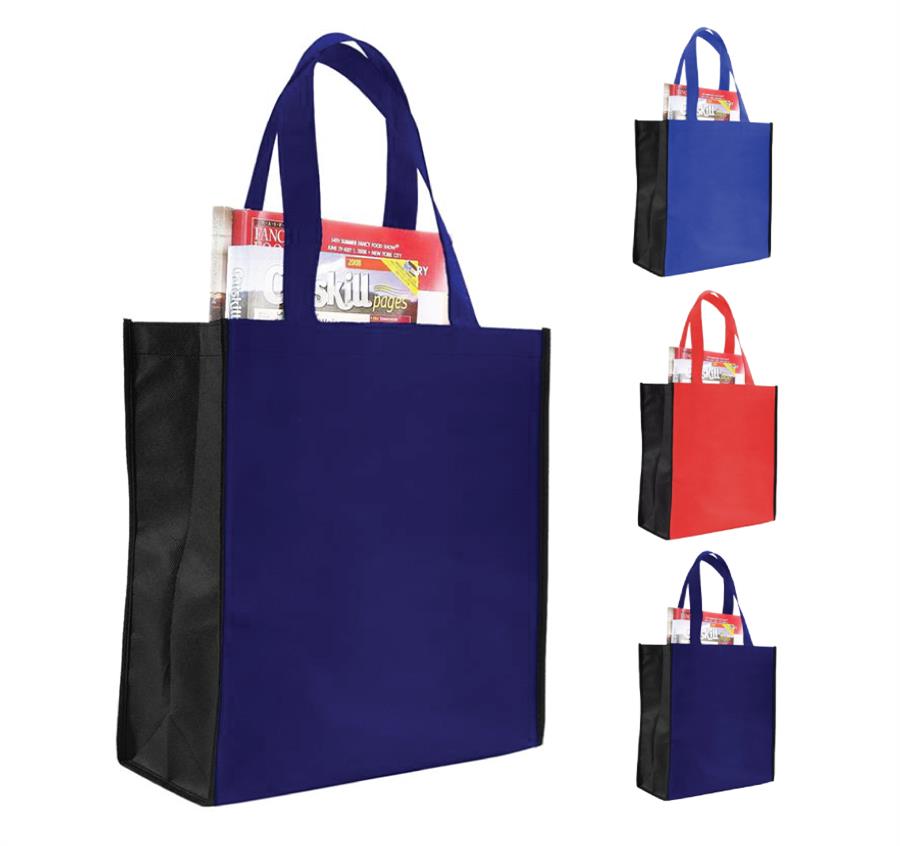 Non Woven Two Tone Tote/Book Bag
