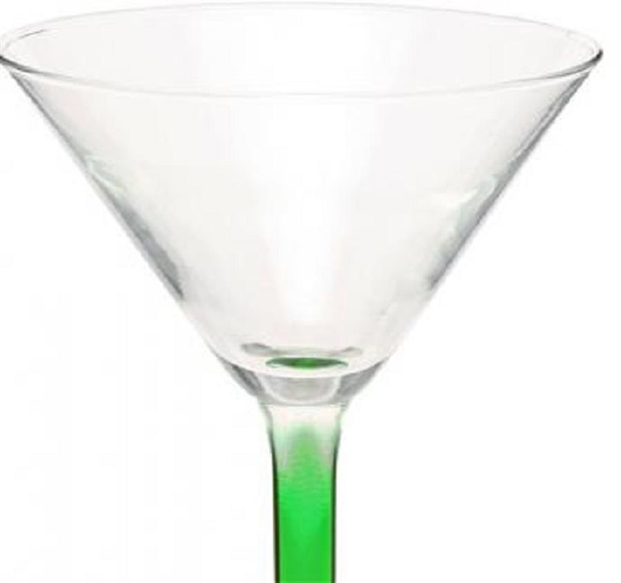Libbey Salud Grande Wedding Martini Glasses - Green
