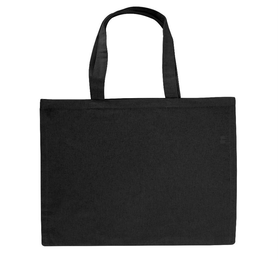6oz Cotton Canvas Tote Bag - Black