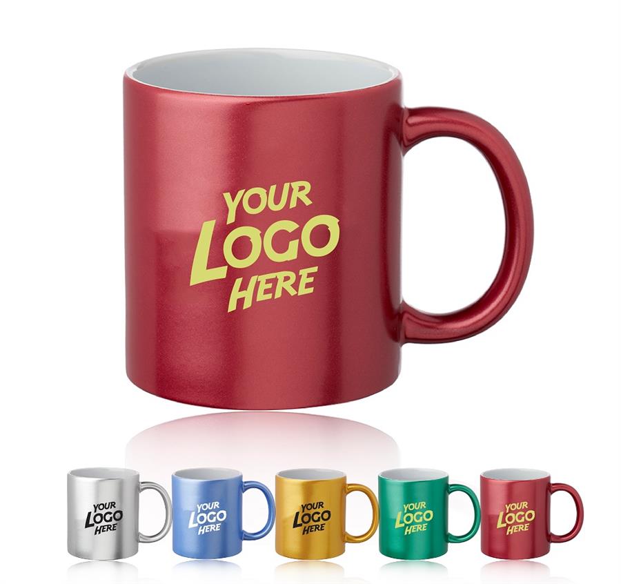Metallic Ceramic Custom Mugs 11 oz.