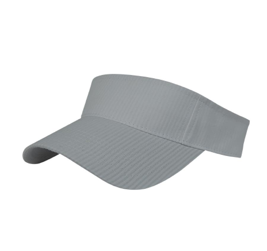 Lightweight Cotton Seersucker Visor - White