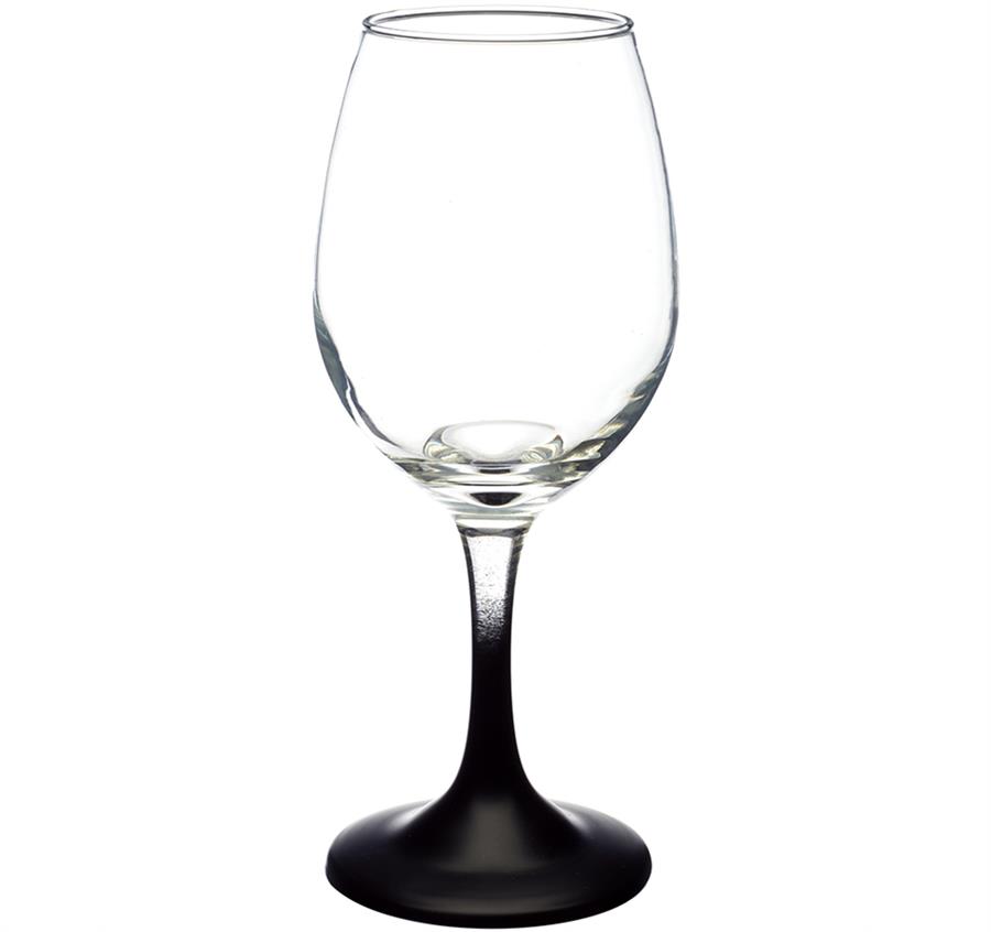 White Wine Glasses - 10 oz - Black