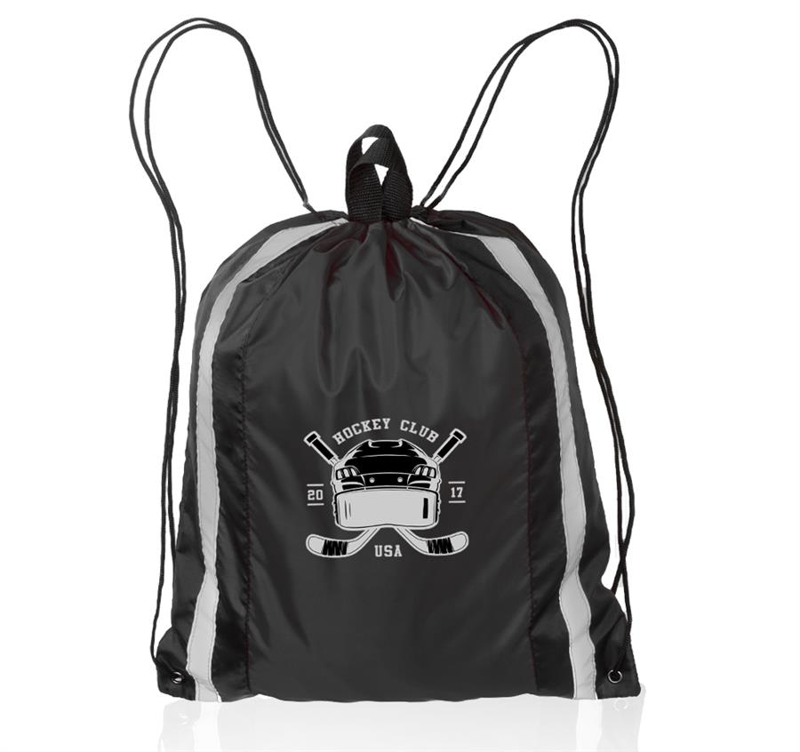 Large Drawstring Backpack - Black