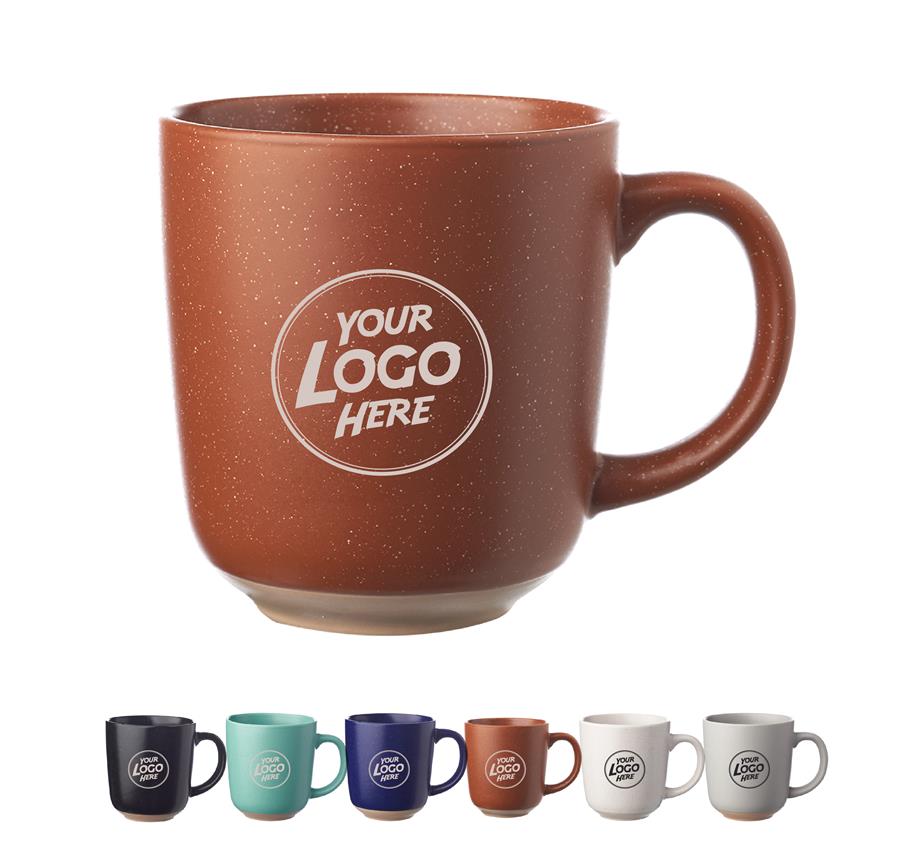 Ocean Pines Speckled Clay Bistro Mugs - 17 oz