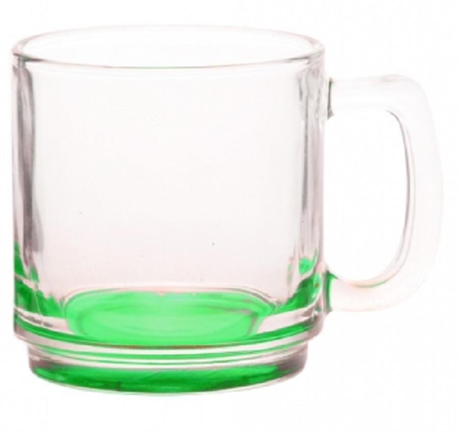 Glass Coffee Mugs - Green